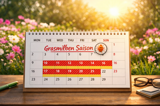 Grasmilben Saison: Wie lange dauert die Behandlung im Garten?